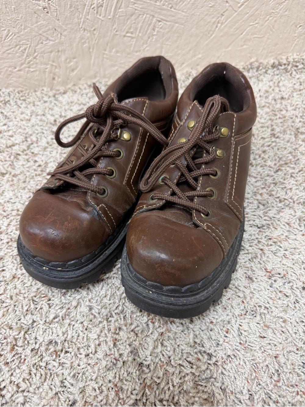 Brown Lace-Up Women's Boots